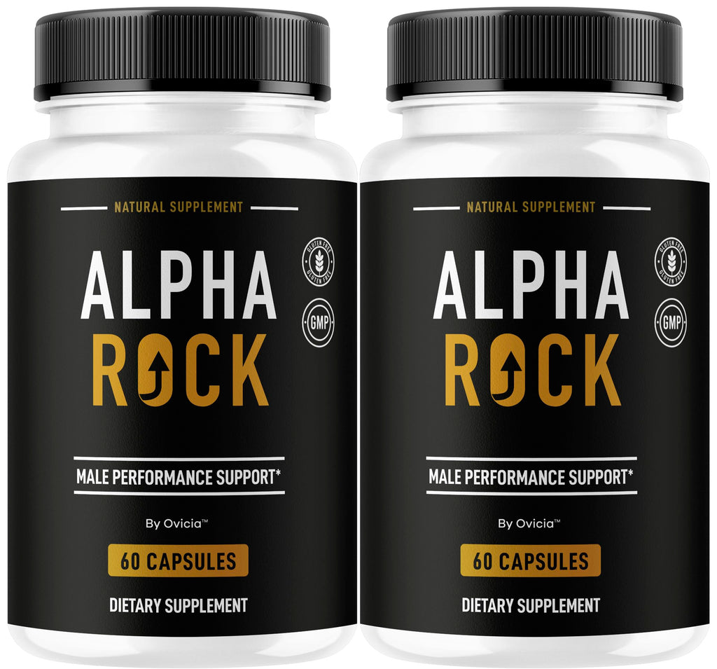 (2 Pack) Alpha Rock - Alpha Rock Pills Support Natural Maximum Strength, Daily AlphaRock Capsules All Natural Advanced Formula Premium Vitamins for Overall Health & Wellness, 120 Capsules for 2 Months
