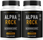 (2 Pack) Alpha Rock - Alpha Rock Pills Support Natural Maximum Strength, Daily AlphaRock Capsules All Natural Advanced Formula Premium Vitamins for Overall Health & Wellness, 120 Capsules for 2 Months