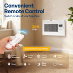 VIVOHOME Quiet Register Booster Fan with Opening 6" x 10" - Smart Thermostat, 10-Speed Control, Removable Dust-proof Mesh & Register Blocker, White