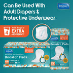 Inspire Ultra Absorbency Incontinence Booster Pads | Absorbs Over 4 Cups! | for Women or Men, Adhesive Strip Use in Incontinence Underwear and Diapers Leak-Free (22 Count)