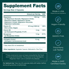 Magnesium Glycinate Complex for Women & Men - 500mg (7-in-1) with D3 & B6, Glycinate, Citrate, Malate, Taurate, Gluconate, Carbonate, & Orotate - Supports Sleep and Muscle Health [Oxide-Free] 60ct