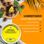 RA COSMETICS 100% Pure Shea Butter, Ivory – 16oz | Raw Unrefined African Shea Butter from Ghana | Ultra-rich Moisturizer for Dry Skin | Whipped Texture | Ideal for DIY Skincare & Haircare Routines