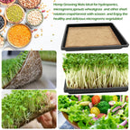 6Set Microgreens Growing Mat with Tray, Microgreen Growing Kit 10″×10″ Wheatgrass Seed Sprouting Starter Mat Hemp Fiber Grow Tray Hydroponic Jute Pads Indoor Organic Production for Germination Sprouts