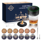 AMZSEAT Electric Whiskey Smoker Kit-Rechargeable Cocktail Smoker Set with 6 Wood Chips-Unique Bourbon Ideal Christmas, Birthday, Valentine's Day Gift,Gifts for Men, Dad, Husband