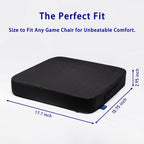 CYLEN Ifoam Gel Infused Memory Foam Layer Wheelchair Cushion - Seat Cushion for Wheelchair-Office Chair, Kitchen Chair, Car Seats-Pressure Sore and Tailbone Pain Relief-High Dense Polyfoam Base(Black)