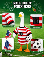 ROSSNY USA Soccer Porch Goose Outfit for 23 in Goose Statue