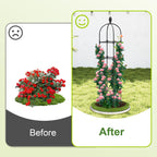 2 Pack Garden Obelisk Trellis, 70" Tall Plant Support for Climbing Vine, Metal Covered Plastic Coating Rustproof Heavy Duty Rose Trellis Indoor Outdoor(Black, 70 * 11.8 * 11.8IN（H*W*L）)