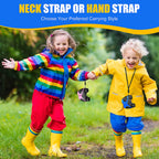 LET'S GO! Toys for 3+ Year Old Boys, Compact Waterproof Binocular for Kids Hunting-Hiking Presents for Kids Christmas Stocking Stuffers for 3-7 8-10 Year Old Grandkids Easter Toys for Boys Blue Gifts