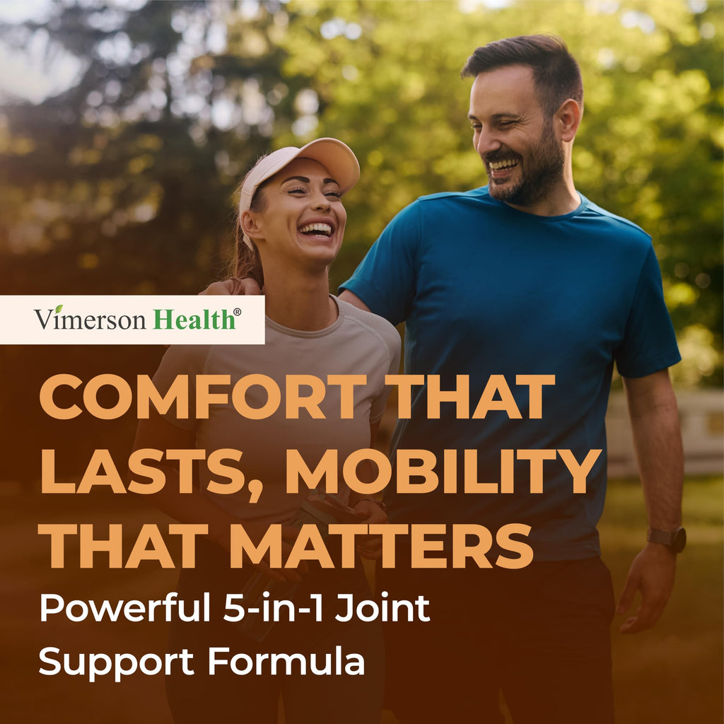 Glucosamine Sulfate with Hyaluronic Acid, Boswellia, Black Pepper & MSM Supplement – 5-in-1 Joint Supplements for Men and Women – Joint Health, Mobility & Bone Strength – FSA Eligible 60 Caps