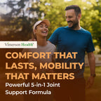 Glucosamine Sulfate with Hyaluronic Acid, Boswellia, Black Pepper & MSM Supplement – 5-in-1 Joint Supplements for Men and Women – Joint Health, Mobility & Bone Strength – FSA Eligible 60 Caps