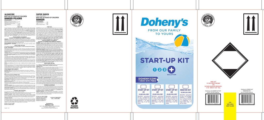 Doheny's Ultimate Pool Opening Start-Up Kit | Made in USA | Includes Metal Out, Algae Control, Clarifier & Super Shock | Prevents Stains, Rust & Scale | Free 10-Pack Test Strips | Pro-Grade Chemicals