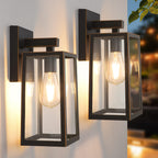 MAXvolador Outdoor Wall Sconce, Large Exterior Waterproof Wall Lantern Light Fixture, Oil Rubbed Bronze Porch Lights, Anti-Rust E26 Patio Lighting, 2 Pack