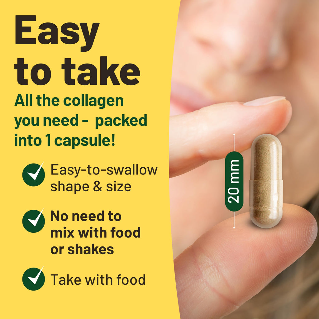 Vegan Collagen Supplements with Biotin for Hair, Skin, Nails & Joints - 2 Months Supply. Cruelty Free Plant Based Collagen Vegan, Vegetarian Collagen Booster Pills. Vegan Collagen for Women and Men