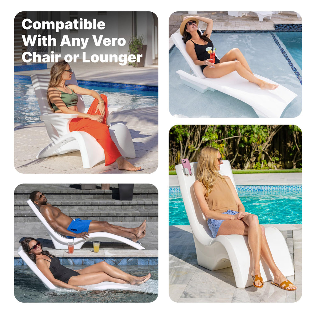 Step2 Vero Pool Lounger 3-Piece Accessories Set, Pillow, Cup Holder, Phone Mount, Compatible with Vero Collection, Blue
