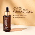 L'Oreal Paris Sublime Bronze Self Tanning Facial Drops with Hyaluronic Acid, Gradual Tan, Fragrance-Free, 1 fl. Oz