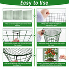Convivium Plant Protectors from Animals 6 Packs, 13 x 12 in Metal Chicken Wire Cloche Plant Cages for Outdoor Plants, Garden Fencing Animal Barrier with Detachable Dome Lid, Stakes & Zip Ties