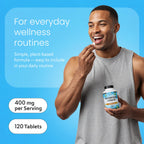 NaturaLife Labs Magnesium Citrate 400 mg per Serving – 120 Tablets, Vegan, Non-GMO
