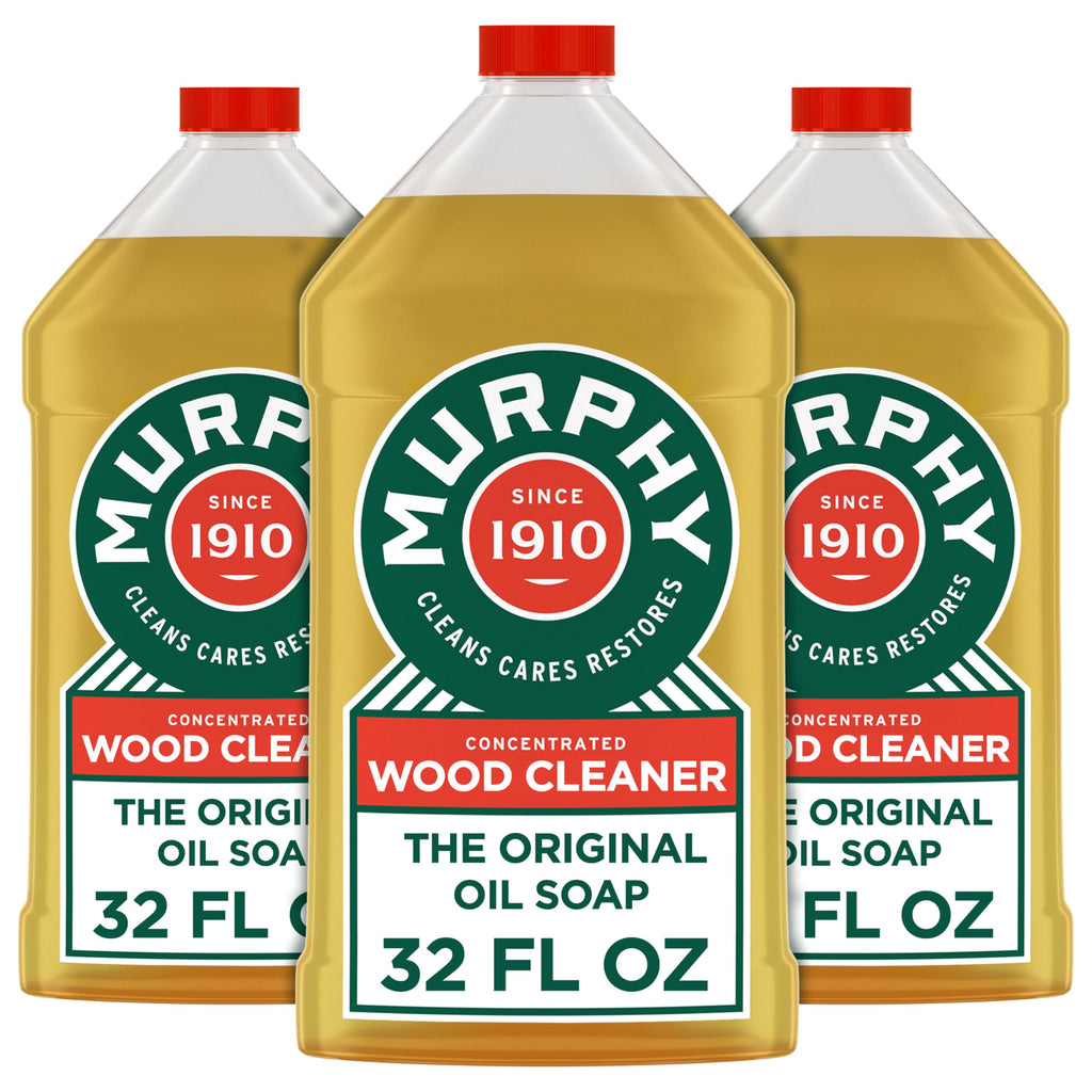 Murphy Oil Soap Concentrated Formula, Wood Cleaner, No-Rinse Floor Cleaner, Citronella Oil Scent, 32 fl oz Bottle (3 Pack)
