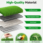 Artificial Grass Fake Turf Grass Outdoor Indoor with Drainage Holes, 3x5FT