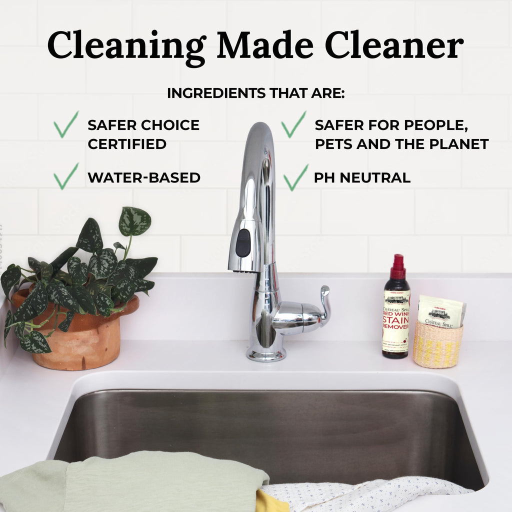 Chateau Spill Wine Stain Remover Spray - Clothes & Laundry Stain Remover - Wine Carpet Cleaner - EPA Safer Choice Certified - 4 Fl Oz (Pack of 3)