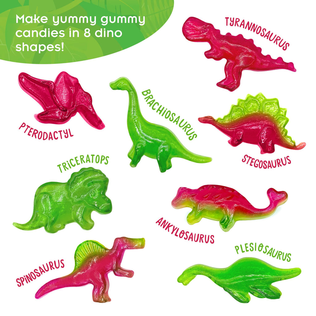 Thames & Kosmos Dinosaur Gummy Candy Lab, Tasty Labs STEM Experiment Kit, Make Your Own Dinosaur-Shaped Gummies, Explore Chemistry in Cooking, Safe to Eat, Ages 6+, Made in USA