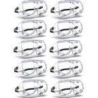 EinKau 10 Pcs Anti-Fog Indirectly Vented Lab Safety Goggles Over Glasses,Clear Chemistry Splash Proof Science Goggles Wide-Vision Adjustable Protective Chemical Soft Lightweight