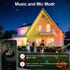 CETELUMA 400Ft Permanent Outdoor Lights for House Waterproof, IP67 LED Eave Lights with App/Remote Control, Outdoor Permanent led Lighting for House Roof Decor,Christmas,Party,All Holiday and Daily