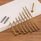 SG TZH #14 x 2 Inch Lag Screws (620Pcs) 10lb. Structural Wood Screw, Bronze, Carbon Steel, Washer Head, Rust Resistant epoxy Coated, T30 Star Bit