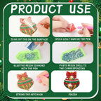 Tondiamo 20 Pcs Christmas Diamond Painting Keychain Kits 5D DIY Diamond Art Pendants Double Sided Hanging Key Chains for Christmas Party Decoration DIY(Balls Style)
