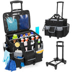 HODRANT Large Rolling Cleaning Caddy with Detachable Trolley & Lid