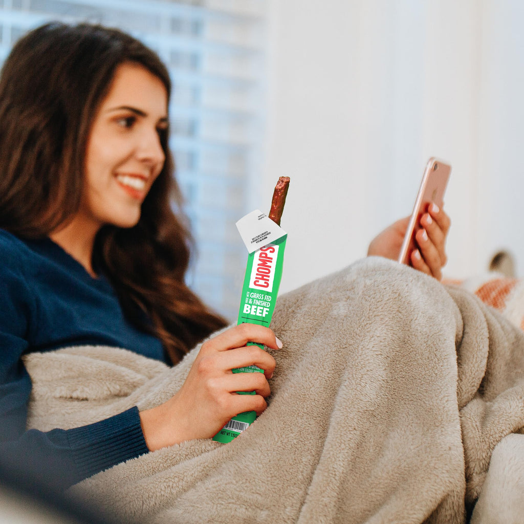 Chomps Jalapeño Beef, Grass-Fed & Finished, 10ct, Protein Snack Stick
