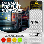 Byllstore Reflective Safety Tape Stickers | 3M Diamond Grade | Mixed Colors | 1.2″ x 3.15″ | 20-Pack | Safety Warning Tape for Helmets, Cars, Mailboxes & More