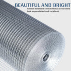Salmut Hardware Cloth 1/4 in. x 4 ft. x 50 ft. 23-Gauge, Galvanized Wire Mesh Fencing, Chicken Wire Mesh, Wire Fence Roll, Garden Fencing, Snake Fencing, Hardware Mesh