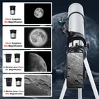 Telescope for Kids Adults 80mm Aperture 600mm Refractor Telescopes High Magnification Astronomical Telescope for Beginner, Telescopio with Phone Adapter Carrying Bag Tripod