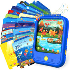 Kids Learning Tablet Educational Learning Pad for Toddlers 2-5 to Learn Alphabets, Numbers, Foods, Time, Music, Vehicles,Jurassic Park, Tablet Toy for Toddlers Ages 2 3 4 5 6 Years Old