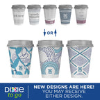 Dixie To Go Paper Coffee Cups With Lids, 12 oz, 14 ct, Disposable Insulated Paper Cups for On-The-Go Hot or Cold Beverages
