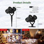 Christmas Snowflake Projector Lights Outdoor Double Head