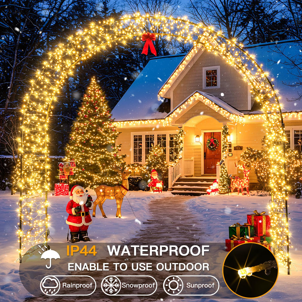 suddus Indoor String Lights with Remote, Warm White Christmas Lights Plug in with Timer, 33ft 100 LED Twinkle Fairy Lights for Bedroom Dorm Xmas Tree Wreath Wedding Garden Party Outdoor Decorations