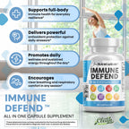 Immune Defense Support Supplement 8 in 1 w/ Zinc 50mg Quercetin, Vit C 1000mg, Vitamin D3 5000 IU, Elderberry, Turmeric Curcumin, Ginger, Echinacea - Immunity System Booster Adults Vegan - 60Ct (2)