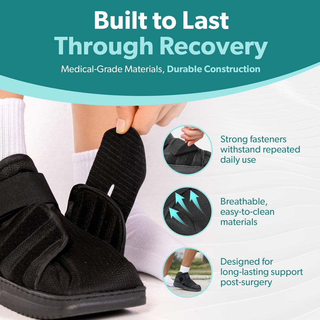 BraceAbility Closed Toe Medical Walking Shoe - Kid’s Lightweight Broken Toe Cast Boot, Fractured Foot Brace for Metatarsal Stress Fracture, Post-op Bunion, Surgery Recovery for Boys and Girls (XS)