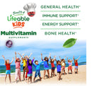 Lifeable Multivitamin & Multimineral with Iron Chewables for Kids – Vegetarian – Gluten Free Vegetarian – Great Tasting - Natural Flavored Pectin Chews with Vitamins A, B, C, D & E – 150 Count