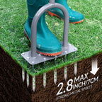 Walensee Manual Lawn Aerator Tool with 15 Iron Spikes, Garden Spike Aerator