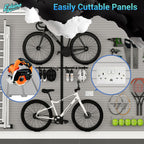 Ezlaino 4x4ft PVC Slat Wall Paneling - Thickened & Durable, Waterproof, Versatile | Fits Most Slatwall Accessories (Not Included) | Ideal for Garage, Home & Store Organization, Gray