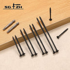 SG TZH #8 x 2 Inch Deck Screws (1275Pcs) 10lb. Carbon Steel, Black, Flat Head, Rust Resistant epoxy Coated, with T25 Star Bit