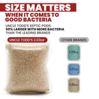 Uncle Todd's Septic Tank Treatment Pods - (12-Month Supply) - Powerful Enzyme & Live Bacteria Formula to Prevent Backups & Odor, Dissolvable Pods Safe for All Septic Systems