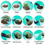 ANPHSIN 44pcs Small Gardening Tools Gifts for Women Beginners, Green