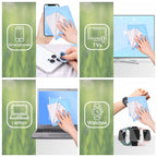 Eco-Fused Oversized Microfiber Cleaning Cloths XL - 5 Pack - 12 x 12 - Double-Sided - Microfiber & Suede for Smartphones, LCD TV, Tablets, Laptop, Camera Lenses & Other Surfaces