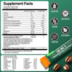 Mushroom Coffee with Collagen, Vitamins & Minerals, 6 Adaptogenic Mushrooms - Lion’s Mane, Reishi, Chaga & More, Organic Instant Coffee for Energy, Focus, Skin, Immune & Gut Support, 30 Servings