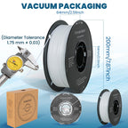 TINMORRY PETG Filament 1.75, Rapid PETG-Eco 3D Printer Filament, Compatible with Most FDM 3D Printers, 1 KG 1 Spool, Cold White