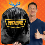 Hefty Strong 33 Gallon Trash Bags with Drawstrings, Black, Unscented, 48ct